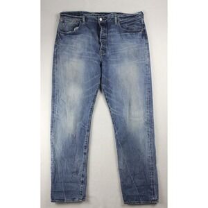Levis 501 CT Jeans Mens 38x32 Customized Tapered Medium Wash Button Fly